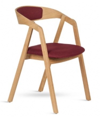 jídelní židle GURU dub masiv, látka hnědá